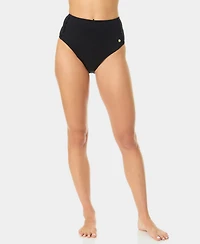CeCe Women's Covered-Button High-Rise Swim Bottoms
