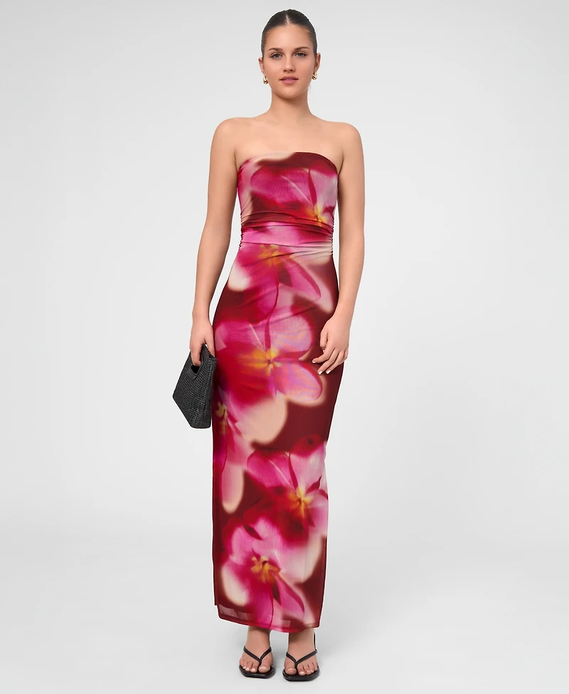 Rachel Roy Women's Isola Mesh Strapless Maxi Dress