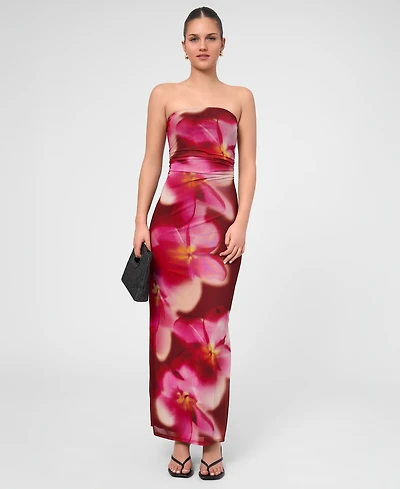 Rachel Roy Women's Isola Mesh Strapless Maxi Dress