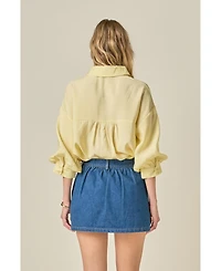 English Factory Women's Balloon Sleeve Shirt