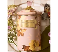 MacKenzie-Childs Wild Rose Mauve 64 oz. Large Canister