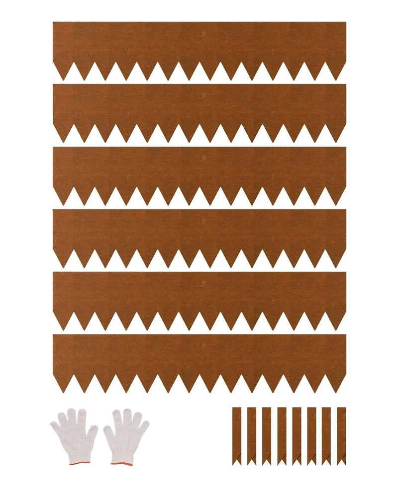 Sugift Steel Landscape Edging, 6 Pack, 40 x 8 inches, Bendable for Garden and Yard Borders