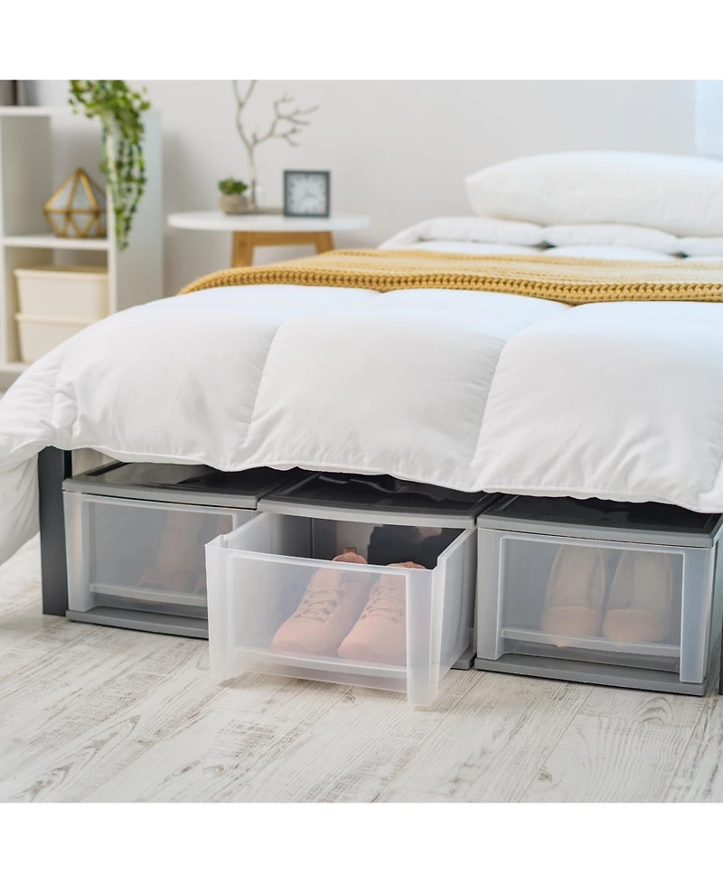 Iris Usa, Inc. 12" W Stackable Storage Drawer, Pack of 3