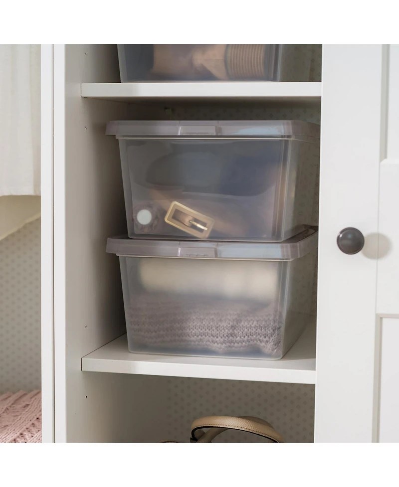 Iris Usa 14.5 Quart Snap Top Plastic Storage Box, 6 Pack