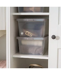 Iris Usa 14.5 Quart Snap Top Plastic Storage Box, 6 Pack