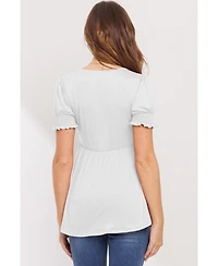 Hello Miz Maternity Wrap Nursing Top with Empire Waist