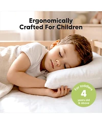 KeaBabies Youth Pillow with Pillowcase Soft Organic Cotton Kids Pillows for Sleeping, Travel, School