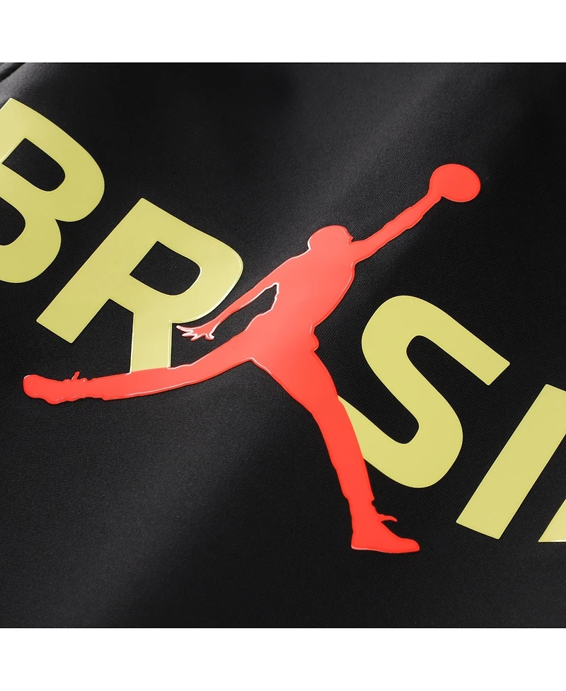 Jordan Men's Black Brazil National Team 2026 Strike Dri-fit Long Sleeve Quarter-Zip Drill Sweatshirt