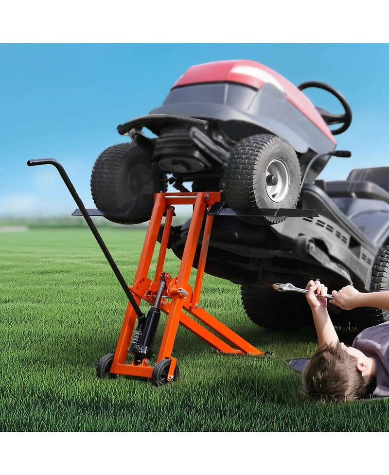 Sugift Lawn Mower Lift, 500 lbs Capacity, Hydraulic Jack for Riding Tractors