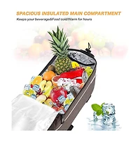 Aoligeijs Bike Rack Cooler Bag Insulated Waterproof Bicycle Trunk Bag Rear Seat Pannier with Bottle Holder for Food Delivery Picnic Commuting