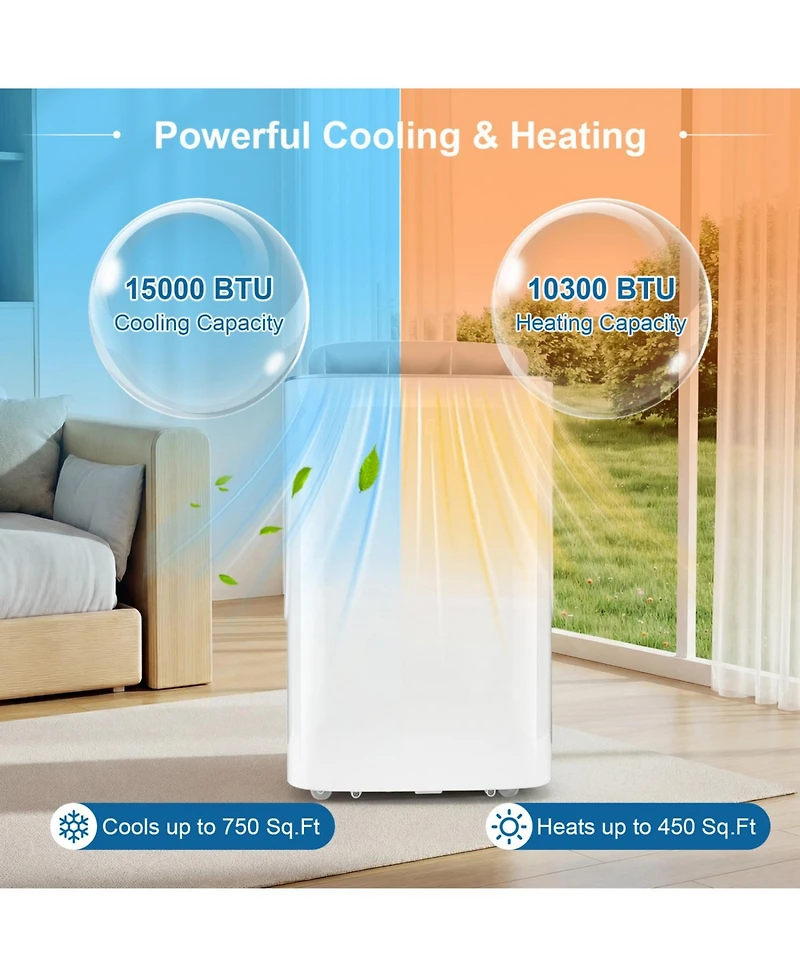 Mecale 15000 Btu Inverter Portable Air Conditioner WiFi Cooling and Heating