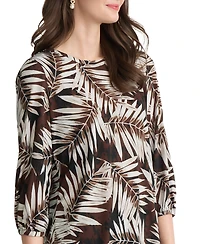 Jones New York Women's Printed Crewneck Top