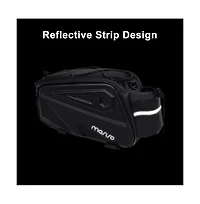 Aoligeijs Bike Rear Rack Bag 14L Waterproof Trunk with Shoulder Strap, Eva Cycling Storage Pouch for Commuting, Travel and Outdoor Use