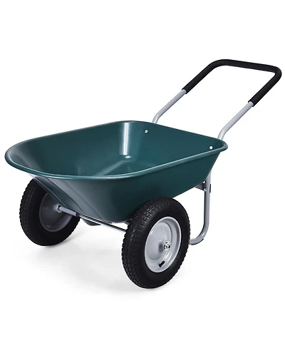 2 Tire Wheelbarrow Garden Cart Heavy-duty Dolly Utility Cart