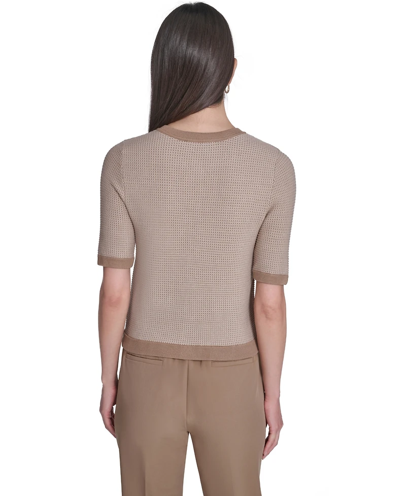 Tommy Hilfiger Women's Short-Sleeve Crewneck Sweater