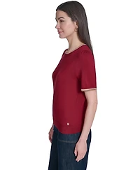 Tommy Hilfiger Women's Short-Sleeve Crewneck Sweater