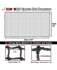Aoligeijs Sports Netting - Heavy Duty Ball Net for Golf, Baseball, Hockey, Soccer