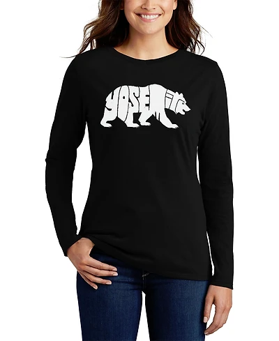 La Pop Art Women's Yosemite Bear Word Flowy T-Shirt