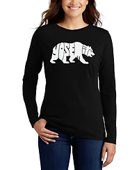 La Pop Art Women's Yosemite Bear Word Flowy T-Shirt