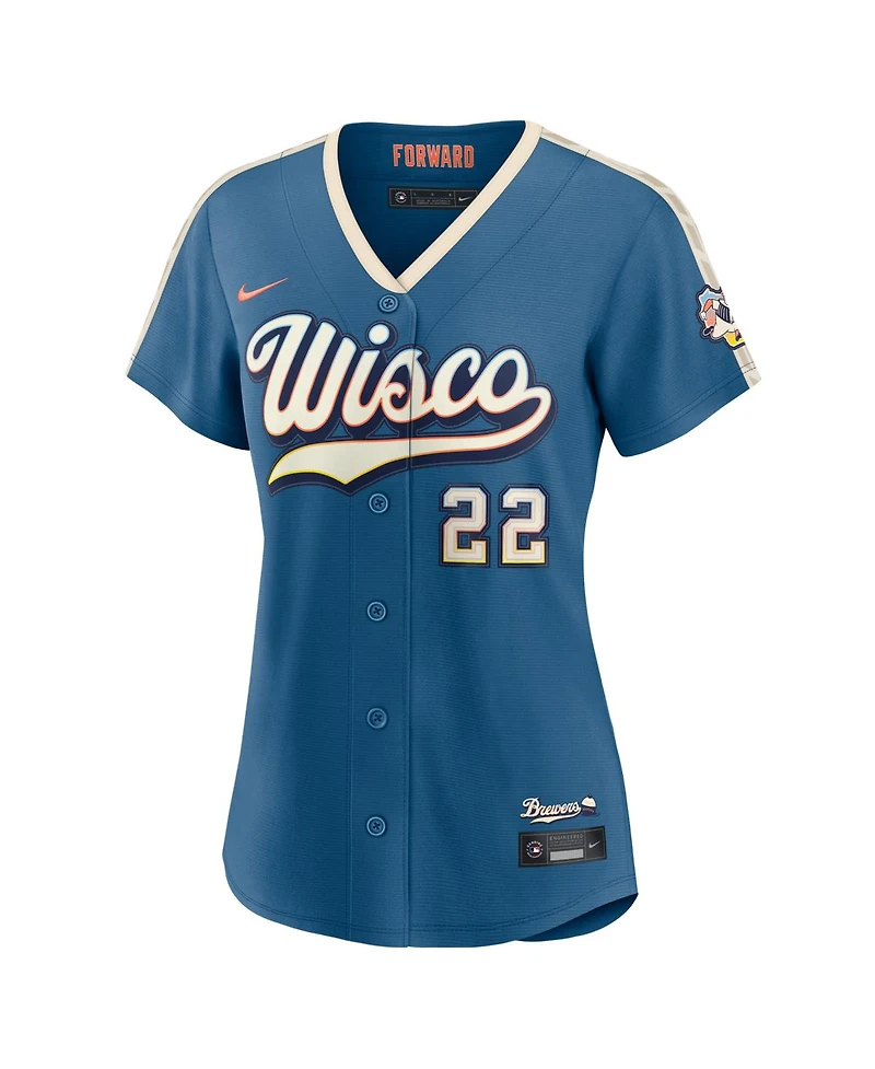 Nike Women's Christian Yelich Mineral Blue Milwaukee Brewers 2026 City Connect Stadium Jersey
