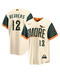 Nike Men's Dylan Beavers Natural Baltimore Orioles 2026 City Connect Stadium Jersey