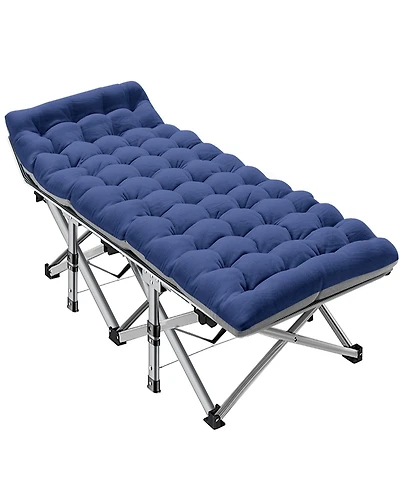 Gnuadz Camping Bed Portable Folding Oxford Heavy-duty With Mat Bag Outdoor Recreation Gear