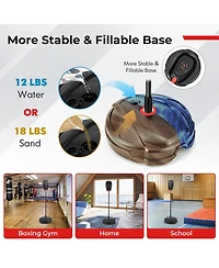 Costway Kids Punching Bag with Stand Height Adjustable Boxing Equipment with Gloves