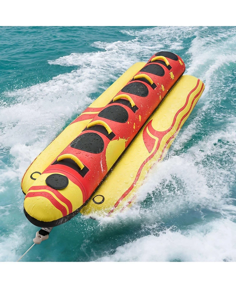 Mecale 5-Rider Towable Tube for Boating 850 lbs Padded Grip Handles