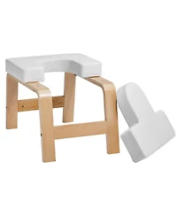 Mecale Yoga Headstand Bench 300 lbs with Wood Frame and Pu Pad