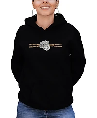 La Pop Art Women's Drumsticks Word Hooded Sweatshirt