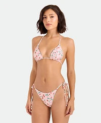 Volcom Women's Floral Print Adjustable Straps Bikini Top