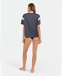 Volcom Women's Crewneck Short-Sleeve Swim Cover-Up Jersey