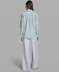 Bcbg Women's Long-Sleeve Collared Neck Shirt