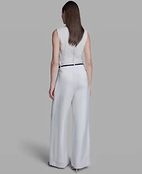 Bcbg Women's High-Rise Wide-Leg Belted Pants