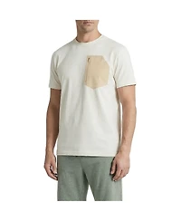 Level 7 Men's Office-Leisure Collection Jersey Short Sleeve Tee with Zip Pocket
