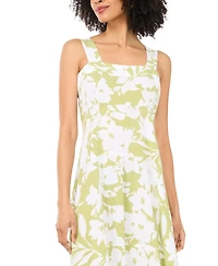 Vince Camuto Women's Printed Square Neck Maxi Dress
