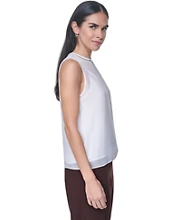 Calvin Klein Women's Crewneck Sleeveless Blouse With Slip