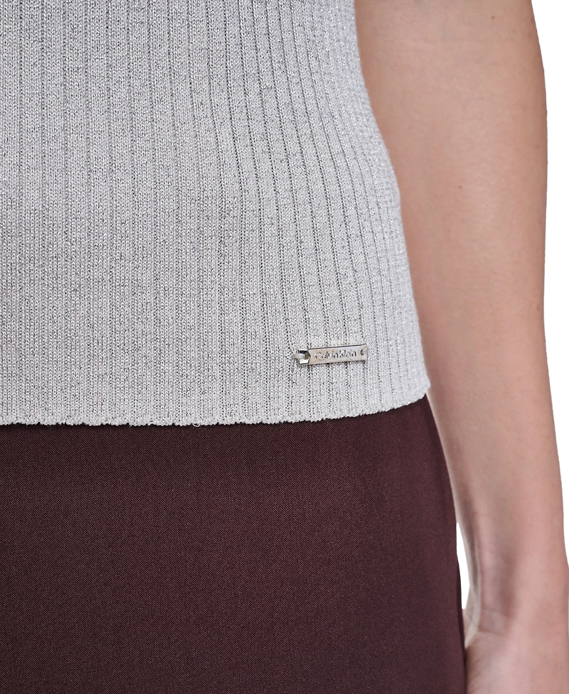Calvin Klein Women's Crewneck Short-Sleeve Sweater Top