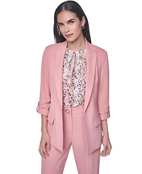 Calvin Klein Women's Notch Collar Long-Sleeve Jacket