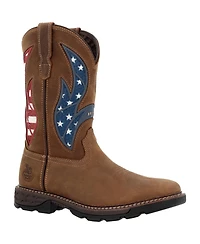Georgia Boot Men's Carbo-Tec Flx 11" Patriotic Pull-On Work Boot