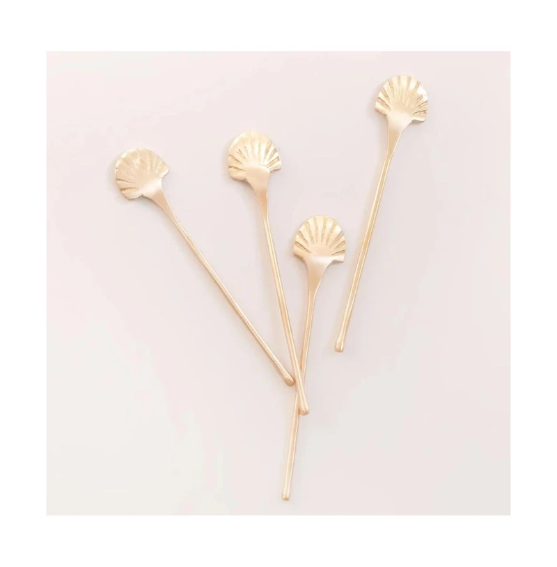 Fleck Fleck, S/4 Seashell Stirrers - Small