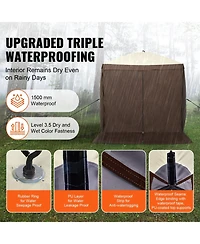 Mecale 6x6 Ft Pop Up Gazebo Tent 4-Sided with Mosquito Netting