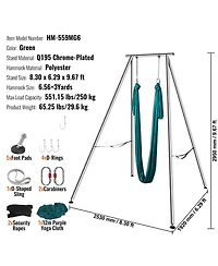 Mecale Aerial Yoga Frame with Yard Hammock 551 lbs Steel Stand