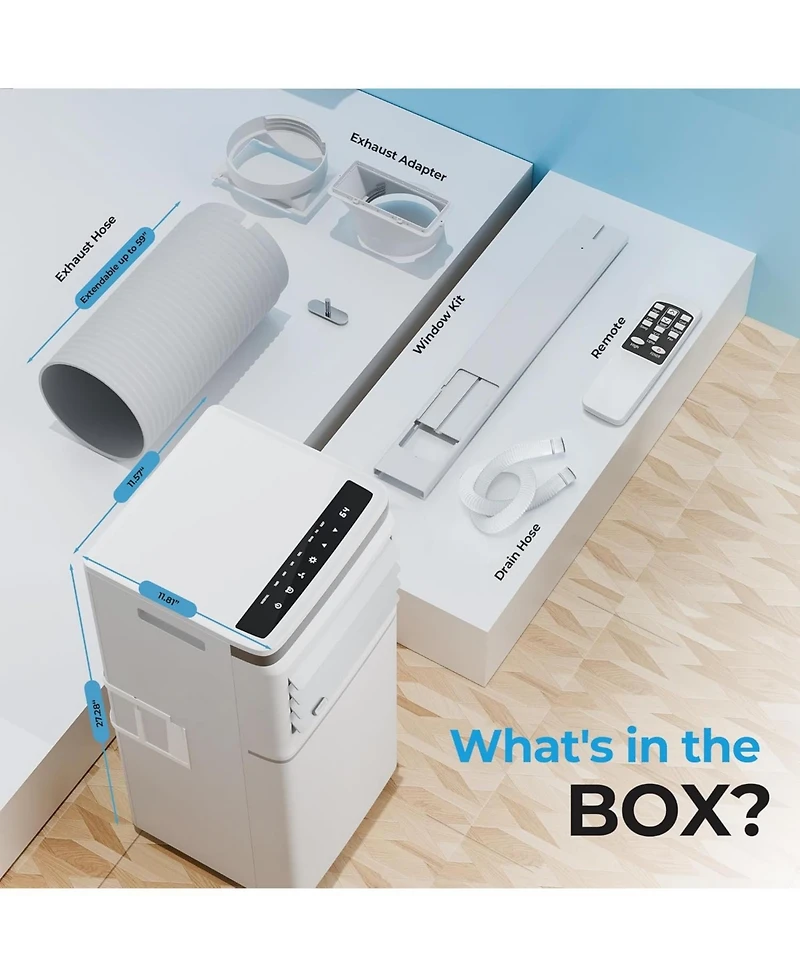 Cowsar 8,000 Btu Portable Ac, 3-in-1, Timer, Sleep, Remote