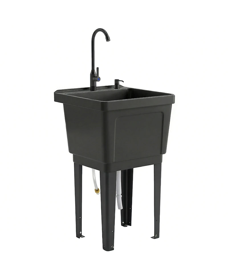 Outsunny Portable Camping Sink, Handwashing Station Basin