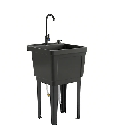 Outsunny Portable Camping Sink, Handwashing Station Basin