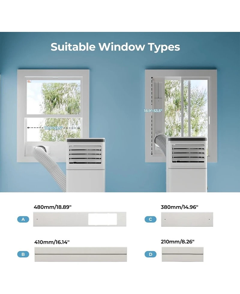 Cowsar 10,000 Btu Portable Ac, 3-in-1, Timer, Sleep, Remote