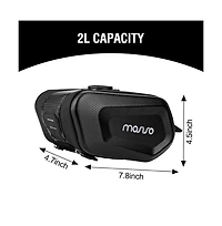 Aoligeijs Waterproof Bike Seat Bag 2L Hard Shell Bicycle Saddle Bag Under Seat Storage Pouch with Quick Release for Road Mountain Cycling