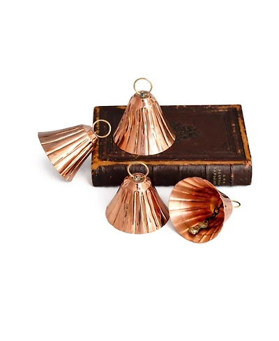Coppermill Kitchen, Cmk Copper Bell Ornaments - Set of 4