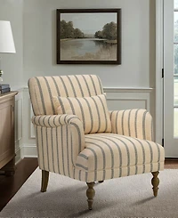 Martha Stewart Collection Amanda 30" Upholstered Striped Accent Chair